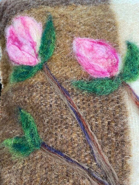 Decorative cushion, 'magnolia' - Image 3